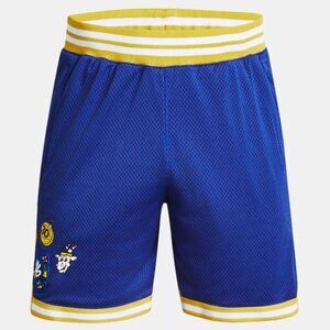 Under Armour Blue and Yellow Athletic Mesh Shorts